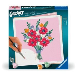 Ravensburger - CreArt pictura pe numere pentru adulti buchet de maci imagine