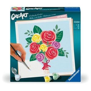 Ravensburger - CreArt pictura pe numere pentru adulti buchet de trandafiri imagine