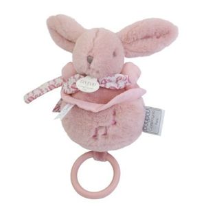 Iepuras muzical Doudou , roz, 20 cm imagine