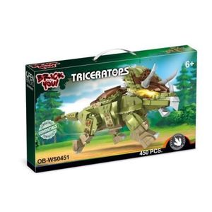 Dinozaur de jucarie - Set constructie Triceraptos (450 piese) imagine