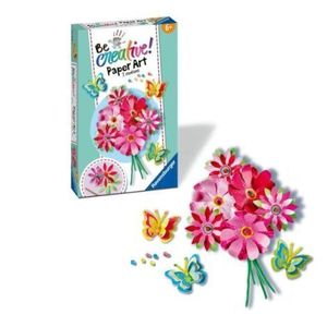 Ravensburger - Be Creative Set mini de creatie flori si fluturi din hartie imagine