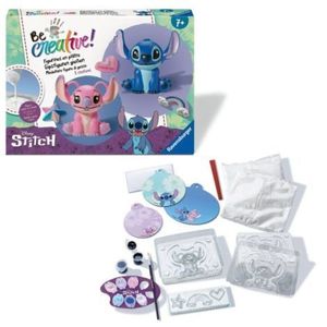 Ravensburger - Be Creative Set maxi de creatie figurine Stitch din ipsos include 8 creatii imagine
