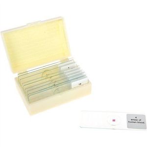 Set 10 lamele cu preparate microscopice, Natura, 7, 6 x 2, 5 x 0, 1 cm, uz didactic imagine