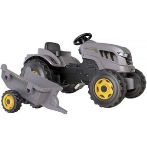 Tractor cu pedale si remorca Smoby Stronger XXL gri imagine