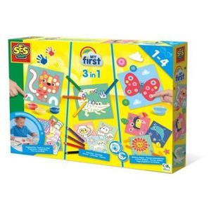 My first - Set pictura cu degete, colorare si lipirea formelor 3 in 1 imagine