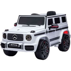 Masinuta electrica Chipolino SUV Mercedes G63 AMG cu scaun din piele si roti EVA white imagine