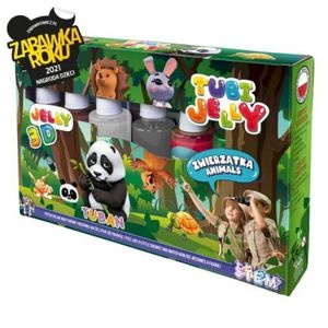 SET TUBI JELLY (gel modelator) cu 6 culori , ANIMALE imagine