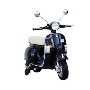 Scuter electric pentru copii Piaggio PX150, 70W, 12V, roti moi si scaun tapitat, echipare Premium, negru imagine