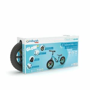 Bicicleta de echilibru Chillafish Charlie Glow Blue cu roti din spuma Eva 10 inch imagine