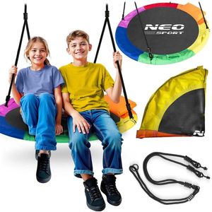 Leagan tip cuib pentru copii Neo-Sport 6 Multicolor 100cm, Perna atasata cu Velcro inclusa, Cadru din otel, material impermeabil 600D PE Oxford, greutate suportata 150kg imagine