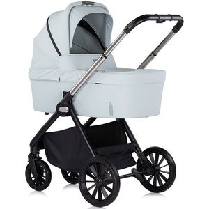 Carucior pentru copii Chipolino Encanto 3 in 1 basil cu spatar reglabil, suspensii, bara detasabila, suport piciare ajustabil, maner reglabil si accesorii imagine