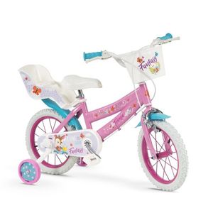 Bicicleta pentru copii Toimsa Fantasy Walk 14 inch cu roti ajutatoare, cos frontal si scaun pentru papusi imagine
