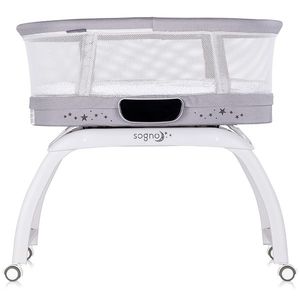 Patut pentru copii Chipolino Sogno 2 in 1 grey cu leganare si cantar integrat imagine