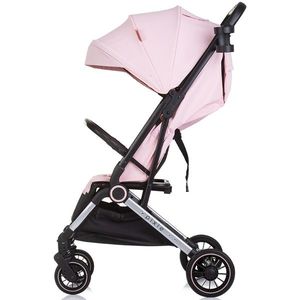 Carucior pentru copii Chipolino Pixie pink marshmallow cu spatar reglabil, suspensii, sistem tip troller, suport reglabil pentru piciore imagine