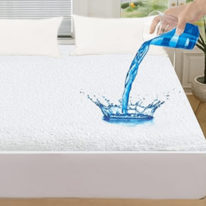 Husa impermeabila pentru saltea Homibon Alb 120x200+30 cm, anti acarieni, lavabila la masina, bumbac cu membrana TPU imagine