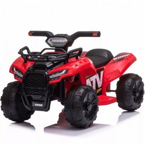 Atv electric pentru copii Nichiduta Champion Red cu doua viteze, Acumulator 6V 4Ah, Roti rezistente, Suport picioare, Manere ergonomice, Efecte sonore, Faruri cu lumini LED, Pornire la buton, Pedala acceleratie imagine