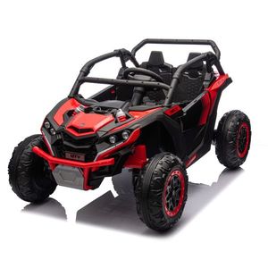 Masinuta electrica pentru 2 copii Nichiduta Super Truck UTV Go Red cu telecomanda 2.4G, acumulator 12V7Ah, doua motoare, usi cu deschidere, roti rezistente, faruri cu lumini LED, mufa USB, MP3, Bluetooth, centuri siguranta imagine