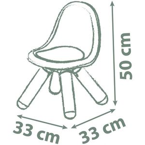 Scaunel cu spatar pentru copii Smoby Life albastru imagine