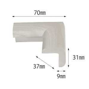 Protectie colturi mobila pentru copii Car Boy Safety culoarea lemnului alb din spuma 37x70x31x9 mm imagine