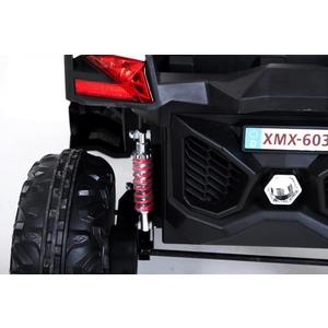 Masinuta electrica copii 4x4 Nichiduta Xtreme Jumper UTV-MX White cu telecomanda 2.4G, 4Motoare 300W, Doua locuri, Roti Eva cu Suspensii, Scaun piele, Acumulator 12V7Ah, Pornire la cheie, Schimbator viteze, Lumini LED, Slow Start imagine