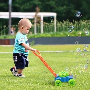 Masina de tuns iarba interactiva, generator baloane de sapun, muzica, solutie inclusa, cu baterii imagine