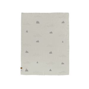 Patura Fine Knitted din bumbac organic 80x100 cm Ice Mountain imagine