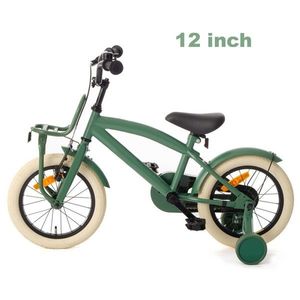 Bicicleta pentru copii Procart Verde 12 inch, roti ajutatoare detasabile, frane v-brake, scaun si ghidon reglabile imagine