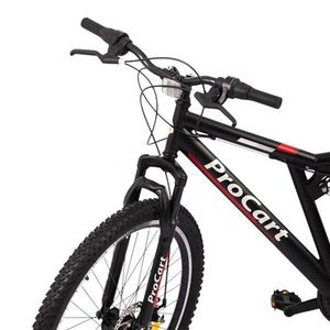 Bicicleta Procart MTB Rosu full suspension, 26 inch, 21 viteze, sistem de franare pe disc, cadru otel imagine