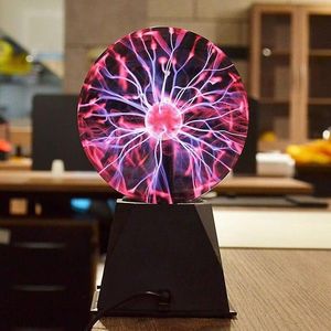 Glob luminos cu plasma, senzor atingere, efect fulger, diametru 10 cm imagine