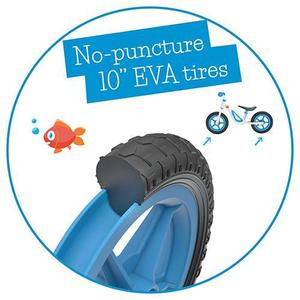 Bicicleta de echilibru, Chillafish Charlie Blue, Usoara, Cu ghidon si sa reglabile, Greutate 2.5 Kg, Cu roti din spuma EVA, 10 inch, Pentru 18-48 luni imagine