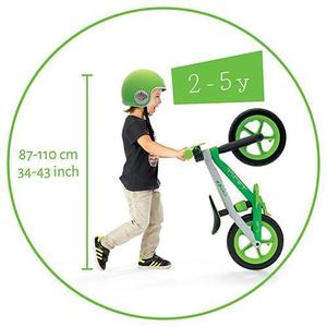 Bicicleta de echilibru Chillafish BMXie 02 Green cu suport pentru picioare si frana integrata imagine