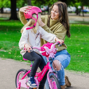 Bicicleta pentru copii Huffy Minnie 16 inch cu roti ajutatoare si gentuta imagine