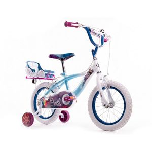 Bicicleta pentru copii Huffy Frozen 14 inch cu roti ajutatoare si cosulet imagine