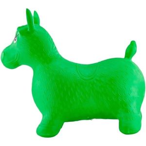 Calut gonflabil din cauciuc, jucarie pentru sarit, verde, 58x26x52 cm imagine