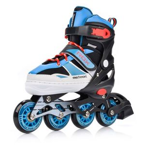 Role pentru copii Meteor Blue Rox cu dimensiune reglabila, roti din PU, cadru din aluminiu si rulmenti din carbon ABEC-7, masura S 30-33 imagine