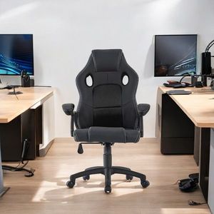 Scaun ergonomic gaming, inaltime reglabila, tetiera si cotiere capitonate, maxim 150 kg, rotire 360 grade, pvc si mesh imagine