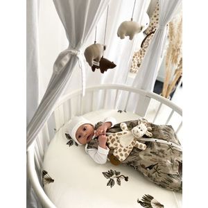 Cearceaf din bumbac pentru patut 120x60 cm Jungle Plant Sleepee imagine