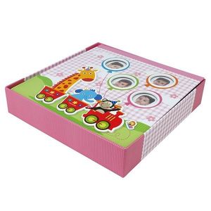 Album foto baby train personalizabil 50 file tip carte 200 poze format 10x15 culoare roz imagine