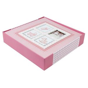 Album foto baby stories, personalizabil, 200 foto 10x15 cm, slip-in, notes culoare roz imagine