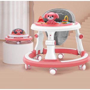 Premergator pentru copii Little Mom Pink, cu panou interactiv detasabil cu sunete si lumini, sezut rotativ 360, roti silentioase, prevazut cu maner de sustinereimpingere imagine