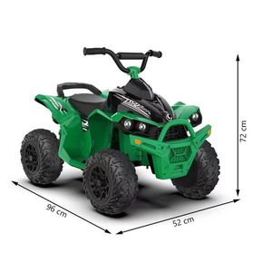 Atv electric pentru copii, 2 x 35w, 2 trepte de viteza, claxon, muzica, lumini fata, roti spuma eva, 3-8 ani, verde imagine