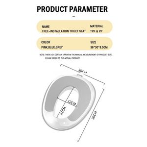 Reductor WC pentru copii Little Mom Grey, design ergonomic, antiderapant, cu suport de agatare, compatibilitate universala, pentru copii cu varsta pana la 7 ani, protectie impotriva stropilor imagine