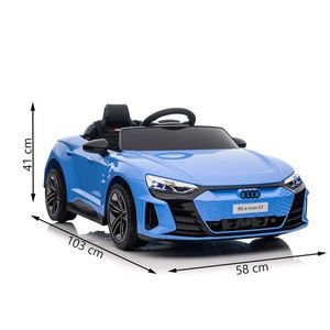 Masinuta electrica pentru copii audi rs e-tron gt, card usbtf, mp3, 35w, 3-5 kmh, 12v, 103x58x41 cm, albastru imagine
