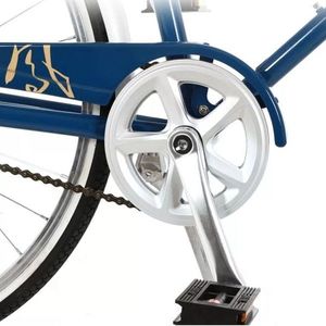 Bicicleta de oras 26 inch, cadru otel, portbagaj, jante aluminiu, cric, vintage, albastru imagine