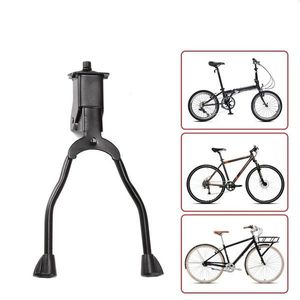 Cric dublu pentru bicicleta, montare centrala, aliaj de aluminiu, picioare antiderapante, negru imagine