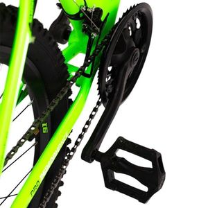 Bicicleta mountain bike, roti 26 inch, frana disc, cadru otel, schimbator shimano, suspensii furca, verde neon imagine