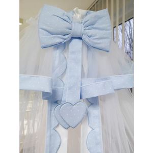 Baldachin patut lemn cu suport de prindere inclus Cuore di Mamma Blue 620x180 cm imagine