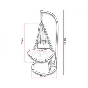 Fotoliu suspendat pentru terasa, 122x82x72 cm, suporta 120 kg, perne si tetiera gri, cadru otel, alb imagine
