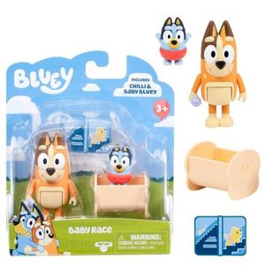 Set 2 figurine - Bluey - Baby Race: Chilli & Baby Bluey | Moose Toys imagine
