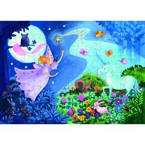 Puzzle 36 piese - Zana si unicornul | Djeco imagine